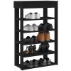 vidaXL Regál na topánky čierny 60x30x98 cm kompozitné drevo