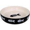 Miska Magic Cat keramická potisk ryba černá 13x4cm 260ml