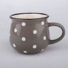 Dakls Keramický hrnček s bodkami sivý 230 ml