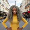 Brazilian brčky kučeravé Crochet Braids sivé Grey: 50cm 90g