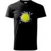 Tenisová loptička v triku - Tričko extra veľké (5-8XL) - 5XL ( Čierna )