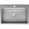 Mexen Solix, 1-komorový nerezový drez 650 x 450 mm, brúsena oceľ, vzor voština, 6403651000-01HC