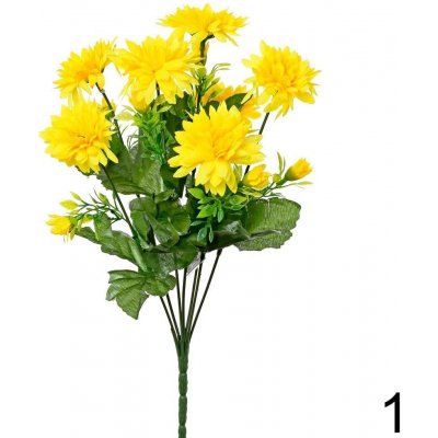 Kytica chryzantéma 35cm žltá 201990ZL - Umelé kvety