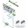 SISCO SISTEM SC - POSUVNÝ SYSTÉM 100 SILENT GLASS S 100 KG SP Prevedenie: SC – posuvný systém 100 SILENT GLASS S pre jednokrídlové dvere 1D 2000/100 SP STM - strieborná matná (AF)