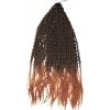 Africké Vlasy Brazilian Braids kučeravé tmavá hnedá-hnedá ombré T4/30 50cm