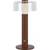 V-Tac | LED Stmievateľná dobíjacia stolná lampa LED/1W/5V 3000K 1800 mAh hnedá | VT1332