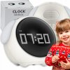 BUDÍK PRE DETI HODINY EMOJI NOČNÁ LAMPA LED EMOTIKONY NABÍJATEĽNÁ BATÉRIA ALARM