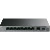 TP-LINK „10-portový stolný gigabitový prepínač s 8 portmi PoE+“: 8× gigabitové porty PoE+, 1× gigabitový port bez PoE, 1× gigabi