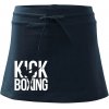 Nápis Kick Boxing športová sukne two in one tmavomodrá veľmi tmavá skoro čierna