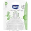 Chicco cumlík na fľašu Natural Feeling silikón nastaviteľný prietok 2 ks V001515
