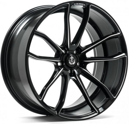 AXE EX33 9x22 5x112 ET35 gloss black & CHAMFER