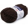 Pletacia priadza Merino hrčky 100 g - (116) hnedá tmavá