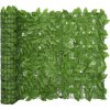 Balkónová zástěna se zelenými listy 500 x 100 cm Zelená 315501