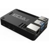 EDATEC Hliníkový box s pasívnym chladičom pre Raspberry Pi 5, čierny (ED-PiCase-BB)
