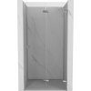 Mexen, Mexen Lunar-F pravé sklápacie sprchové dvere 80 cm, transparentné, chróm - 836-080-000-01-00-P