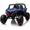 JOKO Elektrické autíčko Buggy UTV-MX 2000N 4x75W s LED Svetlom nad Sedadlom, Dvojmiestne kožené sedadlo, penové kolesá, nosnosť 50 kg, modré