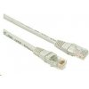 Solarix Patch kábel CAT6 UTP PVC 1 m sivý, odolný proti zasekávaniu C6-155GY-1MB