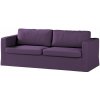 Dekoria Poťah na sedačku Karlstad (nerozkladáci, 3-miestný, dlhý), fialová, 224 x 89 x 64 cm, Etna, 161-27