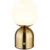 GLOBO 21006M JULSY dotyková stolná lampička V210mm LED 2,5W/189lm 2700+6500+4000K mosadzná, biela, vrátane CR18650 1800mAh 3,7V, USB kábel