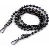 Retiazka guličková na kabelky s karabínou dĺžka 120 cm - 1 ks 3 nikel čierny
