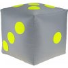 Detský taburet KOCKA 50 cm - šedá + zelená