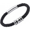Pánsky kožený náramok UNIQUE (čierny) A65BL