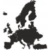 Mapa Europy na stenu 130 cm (Dekorácie z kovu - nástenné mapy)