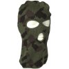 Kukla Mil-Tec Balaclava pletená s 3 otvormi - woodland