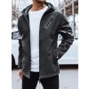 Pánska bunda softshell Farba zelená DSTREET TX4480 Farba: Šedá - tmavo, Veľkosť: M