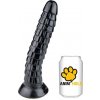 King Cock 10 veľké dildo so semenníkmi s prísavkou čierne 25 cm