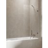 New Trendy Avexa Gunmetal Brushed vaňová zástena 100 cm jednodielny hnedá brúsené/číre sklo EXK-3520
