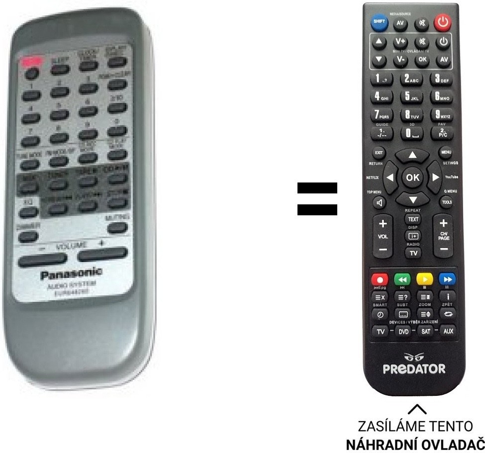 Diaľkový ovládač Predátor Panasonic EUR648260 SA-PM07, SC-PM07