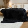 Jerry Fabrics Deka s dlhým vlasom Riccia čierna 150x200 150x200