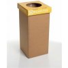Odpadkový kôš na triedený odpad, recyklovaný, HU popis, 20 l, RECOBIN Mini, žltá