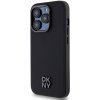 Zadný kryt DKNY PU Leather Stack Logo Magsafe pre Apple iPhone 15 Pro Max, čierna