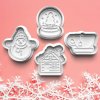 Zima - Sada 4ks vykrajovačiek s pečiatkou