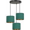 Emibig Hilde závesné svietidlo 3x15 W zelená-zlatá 1051/3PREM