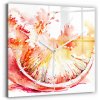 Nástenný hodinový strojček Wallfluent, odtiene oranžovej, 30 cm