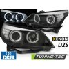 Tuning-tec XENÓNOVÉ SVETLOMETY D2S CCFL ANJELSKÉ OČI ČIERNY LED KONTROLKA pasuje na BMW E60/E61 03-04