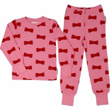 Bambusové dvojdielne pyžamo rastúce ružové Bow Geggamoja