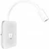 Milagro | LED Flexibilná nástenná lampička s USB BASE 1xLED/8W + 1xLED/2W/230V biela | MI1122