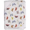 XKKO BMB Bambusová froté osuška s kapucí 90 × 90 Butterflies