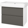 Dreja Skrinka pod umývadlo BONO SZZ2 80 (umyvadlo Q) - N01 Biela lesk / Úchytka T34 / N06 Lava