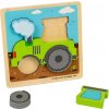 Bigjigs Vkládací puzzle traktor