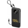 POWERBANK 10000 mAh 22,5W POWER BANKA S KÁBLAMI USB-C LIGHTNING QC PD ČIERNA