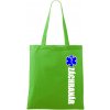Nápis Záchranár + hviezda - Taška bavlnená - 42 x 38 cm ( Apple Green )
