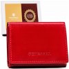 Peterson Červená malá kožená peňaženka Y394 [DH] PTN RD-SWZX-86-GCL ONE SIZE