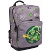 Školský batoh s viacerými priehradkami LEGO Ninjago, odtiene sivej a striebornej, viacfarebný, zelený 23 l