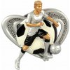 Živicová nalepovacia soška – Futbal: 7,5 × 6 cm