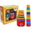 LEAN TOYS Pyramída z pohárov, farabná + čísla - pes